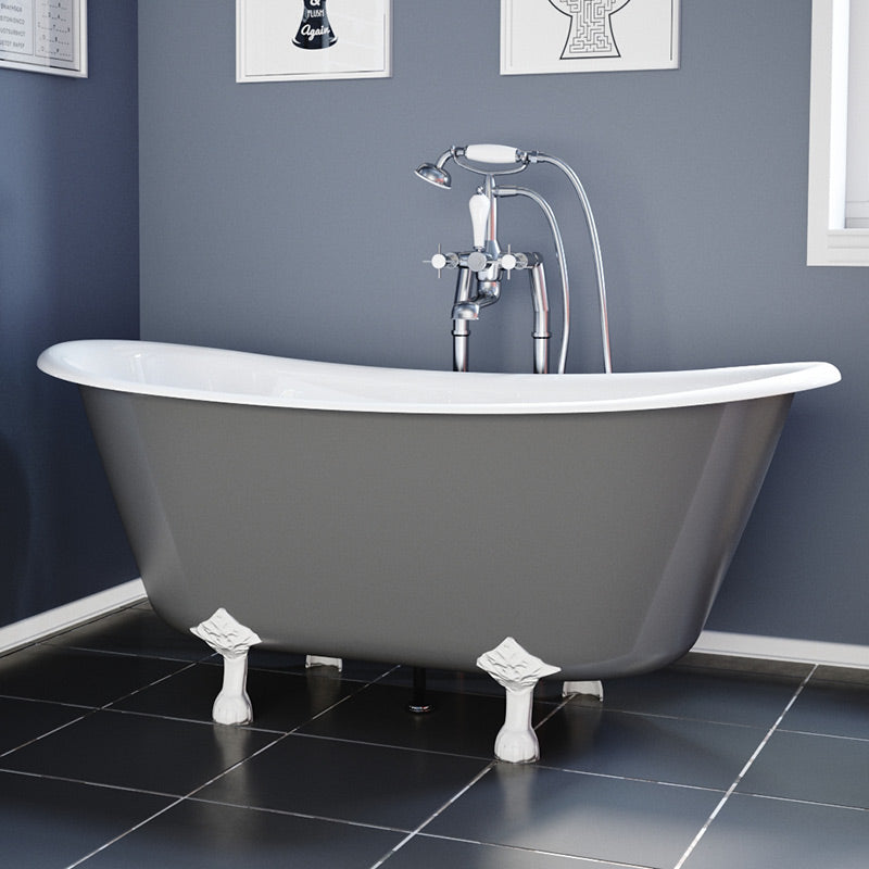 Hurlingham Prior Double Ended Cast Iron Clawfoot Bathtub (1 size, any colour) - Brand New Bathrooms