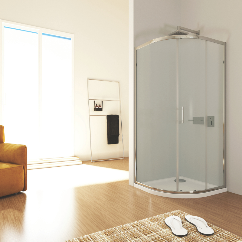 Giavani Bathrooms Complete Shower Suite with 900mm Quadrant Enclosure, Chrome Brassware & Vanity Unit (3 colours)