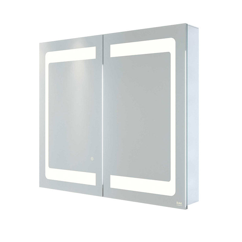 RAK Ceramics Aphrodite LED Illuminated Mirrored Recessable Cabinet w/demister Shavers Socket and Infra Red Switch (3 sizes, Mirror) - Brand New Bathrooms