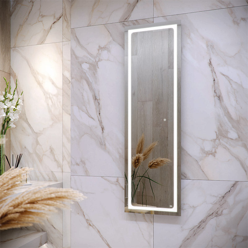 RAK Ceramics Aquarius LED Illuminated Tall Dress Mirror w/demister and Touch Sensor Switch (1 size, Mirror) - Brand New Bathrooms