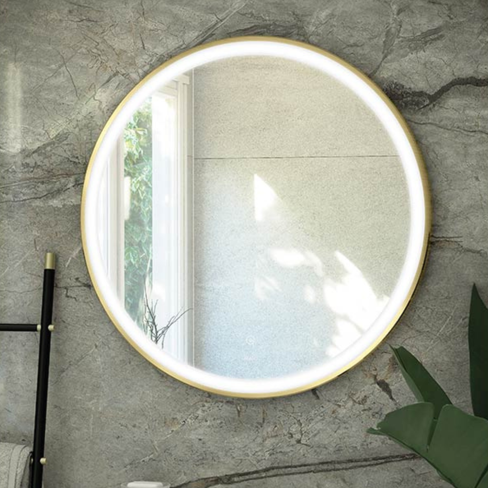 RAK Ceramics Art Round LED Illuminated Mirror with Demister Pad & Touch Sensor (2 sizes, 4 colours)