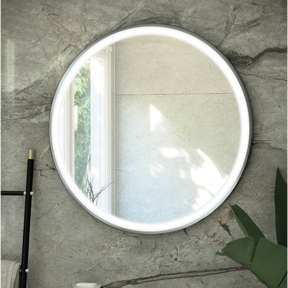 RAK Ceramics Art Round LED Illuminated Mirror with Demister Pad & Touch Sensor (2 sizes, 4 colours)
