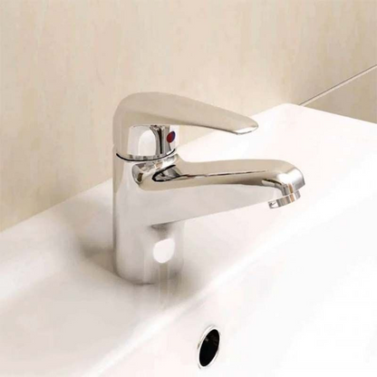 RAK Ceramics Basic Monobloc Basin Mixer Tap & Click Clack Waste (1 size, Chrome) - Brand New Bathrooms