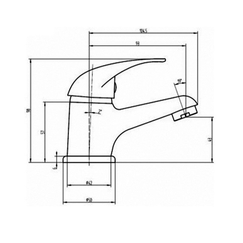 RAK Ceramics Basic Mini Mono Basin Mixer Tap (1 size, Chrome) - Brand New Bathrooms