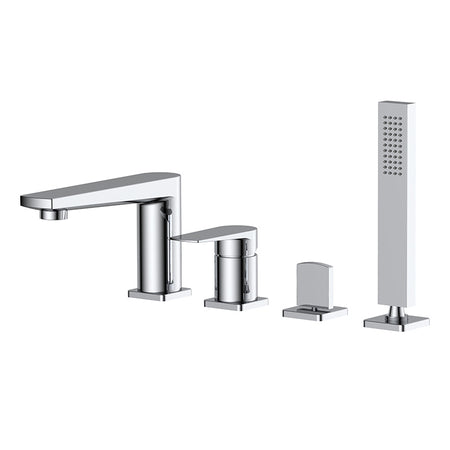 RAK Ceramics Blade Deck Mounted Bath Shower Mixer (2 sizes, 2 types, Chrome) - Brand New Bathrooms