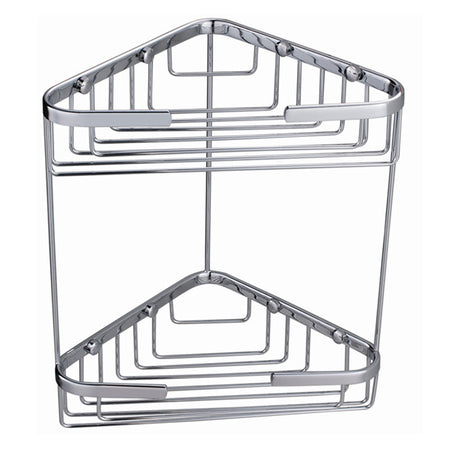 RAK Ceramics Double Corner Basket (1 size, Chrome) - Brand New Bathrooms