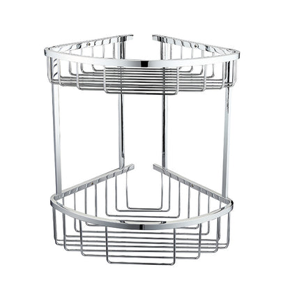 RAK Ceramics Double Corner Basket Round Front (1 size, Chrome) - Brand New Bathrooms