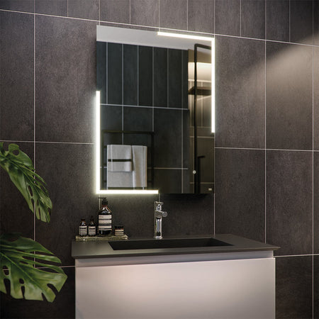 RAK Ceramics Citrine LED Illuminated Portrait Mirror w/demister Shavers Socket and Touch Sensor Switch (1 size, Mirror) - Brand New Bathrooms