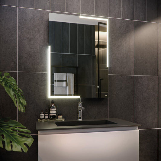 RAK Ceramics Citrine LED Illuminated Portrait Mirror w/demister Shavers Socket and Touch Sensor Switch (1 size, Mirror) - Brand New Bathrooms