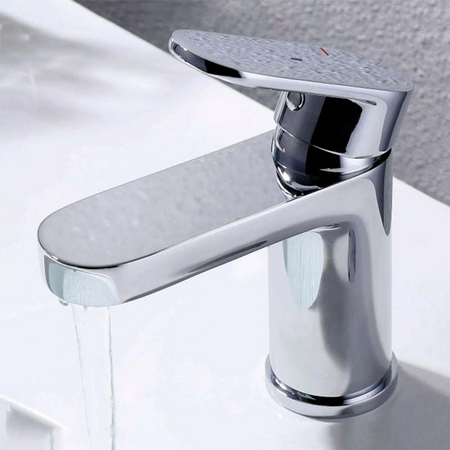 RAK Ceramics Compact Eco Round Mono Basin Tap (1 size, Chrome) - Brand New Bathrooms