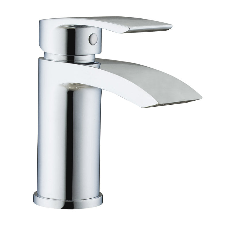 RAK Ceramics Curve Mono Basin Mixer Tap with Clicker Waste (1 size, 2 colours) - Brand New Bathrooms