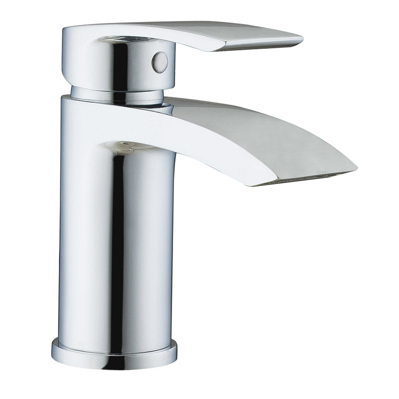 RAK Ceramics Curve Mini Mono Basin Mixer Tap with Clicker Waste (1 size, Chrome) - Brand New Bathrooms