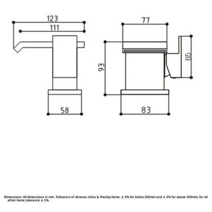 RAK Ceramics Art Cubis Mono Basin Mixer Tap (No Waste) (1 size, Chrome) - Brand New Bathrooms