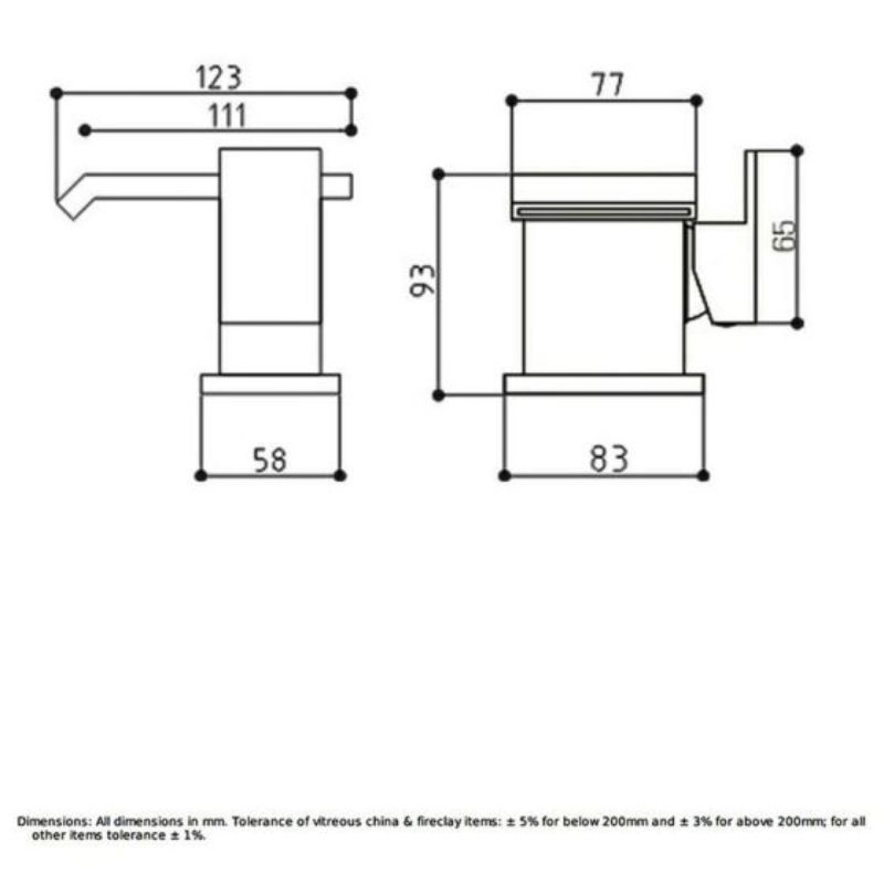 RAK Ceramics Art Cubis Mono Basin Mixer Tap (No Waste) (1 size, Chrome) - Brand New Bathrooms
