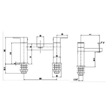 RAK Ceramics Cubis Bath Filler (1 size, Chrome) - Brand New Bathrooms