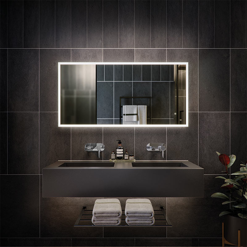 RAK Ceramics Cupid LED Illuminated Portrait Mirror Demister Shavers Socket and Touch Sensor Switch (2 sizes, Mirror) - Brand New Bathrooms