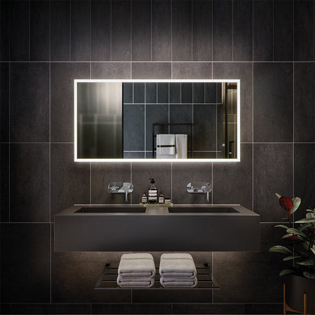 RAK Ceramics Cupid LED Illuminated Portrait Mirror Demister Shavers Socket and Touch Sensor Switch (2 sizes, Mirror) - Brand New Bathrooms
