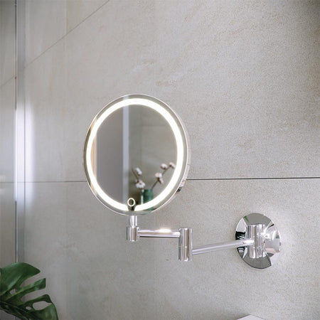RAK Ceramics Demeter LED Illuminated 3x Magnifying Mirror w/touch Sensor Switch (2 sizes, 2 styles, Mirror) - Brand New Bathrooms