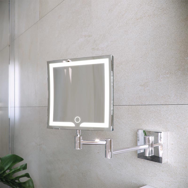 RAK Ceramics Demeter LED Illuminated 3x Magnifying Mirror w/touch Sensor Switch (2 sizes, 2 styles, Mirror) - Brand New Bathrooms