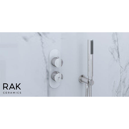 RAK Ceramics Feeling Single Outlet Thermostatic Concealed Shower Valve (2 sizes, 2 styles, 5 colours) - Brand New Bathrooms