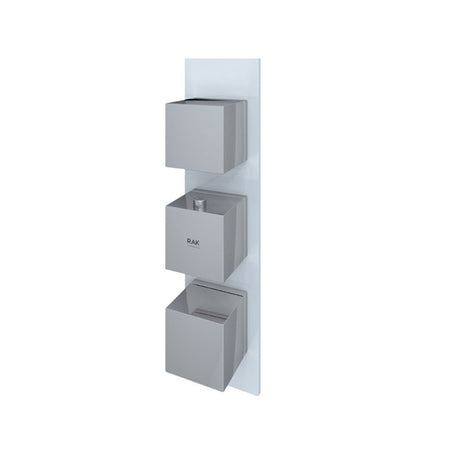 RAK Ceramics Feeling Horizontal Dual Outlet Thermostatic Concealed Shower Valve with Wall Outlet (1 size, 2 styles, 5 colours) - Brand New Bathrooms