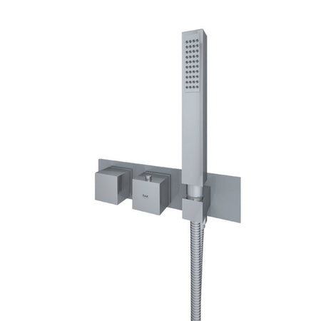 RAK Ceramics Feeling Horizontal Dual Outlet Thermostatic Concealed Shower Valve with Wall Outlet (1 size, 2 styles, 5 colours) - Brand New Bathrooms