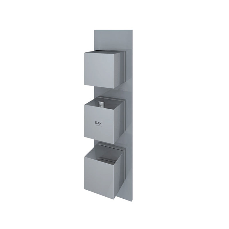 RAK Ceramics Feeling Horizontal Dual Outlet Thermostatic Concealed Shower Valve with Wall Outlet (1 size, 2 styles, 5 colours) - Brand New Bathrooms