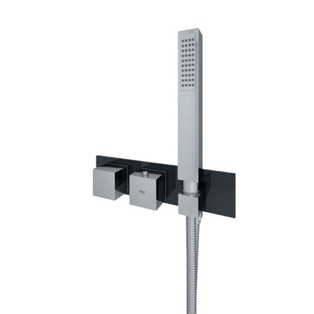 RAK Ceramics Feeling Horizontal Dual Outlet Thermostatic Concealed Shower Valve with Wall Outlet (1 size, 2 styles, 5 colours) - Brand New Bathrooms