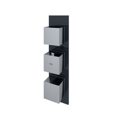 RAK Ceramics Feeling Horizontal Dual Outlet Thermostatic Concealed Shower Valve with Wall Outlet (1 size, 2 styles, 5 colours) - Brand New Bathrooms