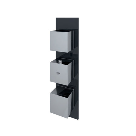 RAK Ceramics Feeling Horizontal Dual Outlet Thermostatic Concealed Shower Valve with Wall Outlet (1 size, 2 styles, 5 colours) - Brand New Bathrooms