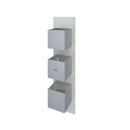 RAK Ceramics Feeling Horizontal Dual Outlet Thermostatic Concealed Shower Valve with Wall Outlet (1 size, 2 styles, 5 colours) - Brand New Bathrooms