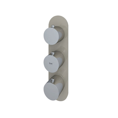 RAK Ceramics Feeling Horizontal Dual Outlet Thermostatic Concealed Shower Valve with Wall Outlet (1 size, 2 styles, 5 colours) - Brand New Bathrooms