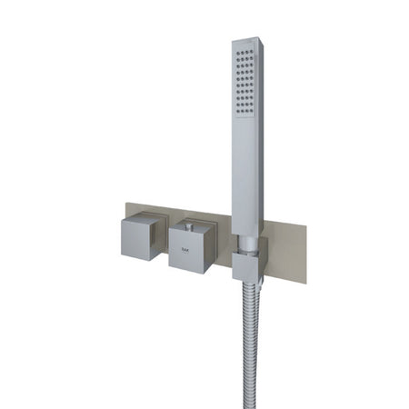 RAK Ceramics Feeling Horizontal Dual Outlet Thermostatic Concealed Shower Valve with Wall Outlet (1 size, 2 styles, 5 colours) - Brand New Bathrooms