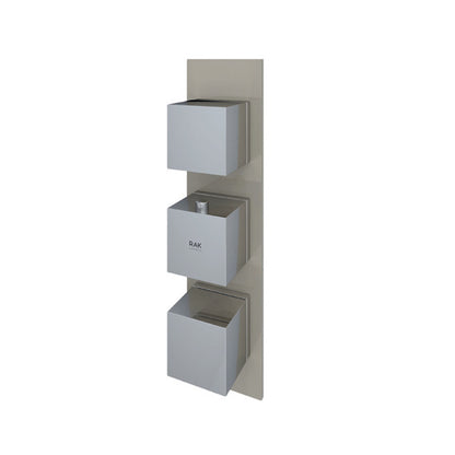 RAK Ceramics Feeling Horizontal Dual Outlet Thermostatic Concealed Shower Valve with Wall Outlet (1 size, 2 styles, 5 colours) - Brand New Bathrooms