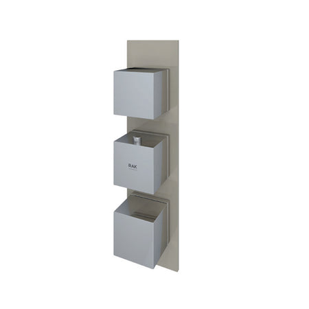 RAK Ceramics Feeling Horizontal Dual Outlet Thermostatic Concealed Shower Valve with Wall Outlet (1 size, 2 styles, 5 colours) - Brand New Bathrooms