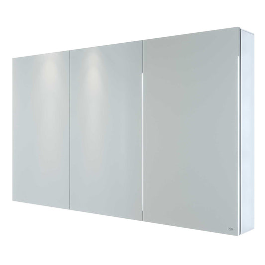 RAK Ceramics Gemini Alluminium Triple Door Mirrored Cabinet w/adjustable Shelves (1 size, Mirror) - Brand New Bathrooms