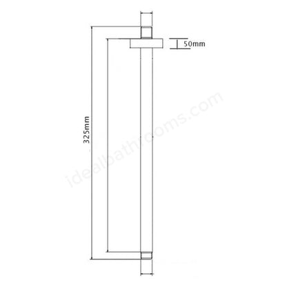 RAK Ceramics 300mm Shower Ceiling Arm (Brushed Nickel)