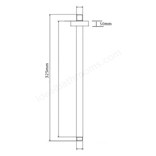 RAK Ceramics 300mm Shower Ceiling Arm (Brushed Nickel)
