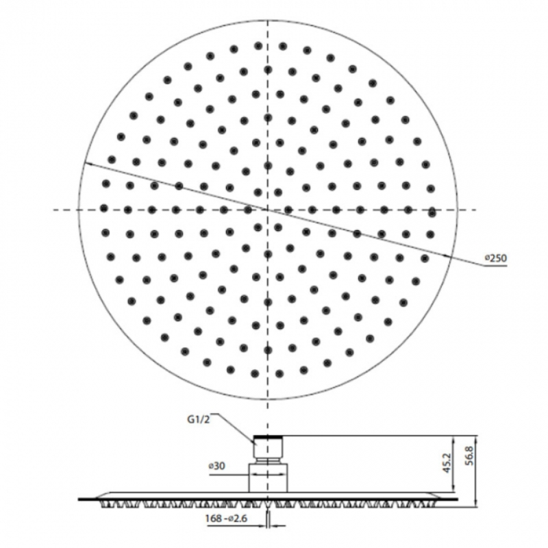 RAK Ceramics Petit Round Shower Head (1 size, 4 colours) - Brand New Bathrooms