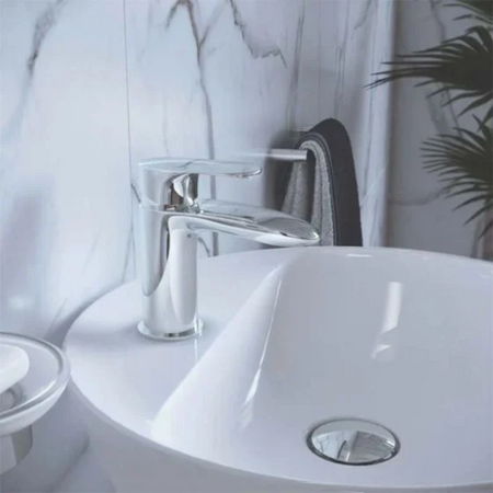 RAK Ceramics Mercury Mono Basin Mixer Tap (1 size, Chrome) - Brand New Bathrooms