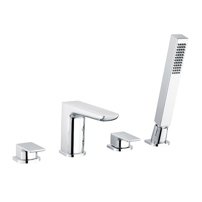 RAK Ceramics Moon Deck Mounted Bath Shower Mixer (1 size, 2 styles, 2 colours) - Brand New Bathrooms