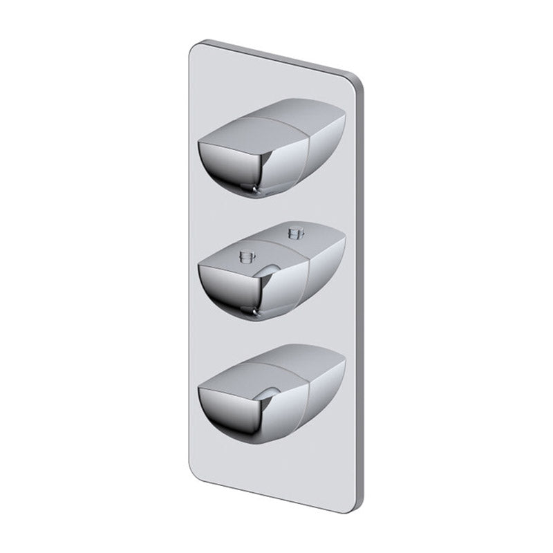 RAK Ceramics Moon Single Outlet Concealed Shower Valve (2 sizes, 3 styles, Chrome) - Brand New Bathrooms