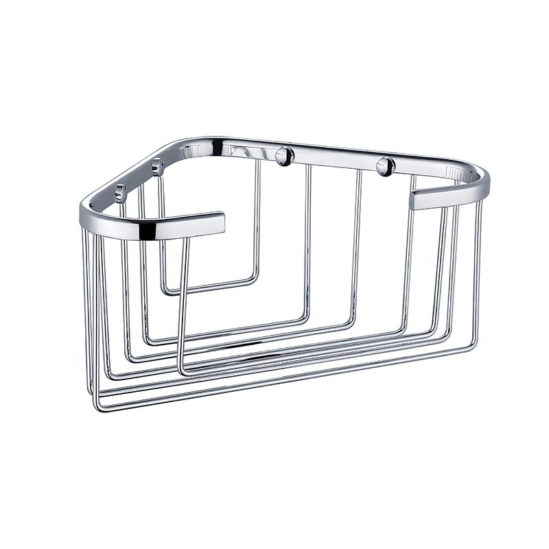 RAK Ceramics Single Deep Corner Basket (1 size, Chrome) - Brand New Bathrooms