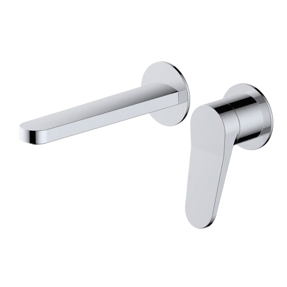 RAK Ceramics Petit Round Wall Mounted Single Lever Basin Mixer Tap (1 size, chrome)
