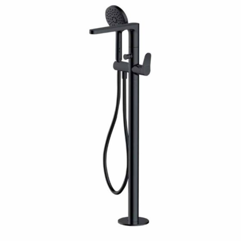 RAK Ceramics Petit Round Floorstanding Bath Shower Mixer (1 size, 2 colours) - Brand New Bathrooms