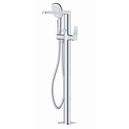 RAK Ceramics Petit Square Floorstanding Bath Shower Mixer (1 size, Chrome) - Brand New Bathrooms