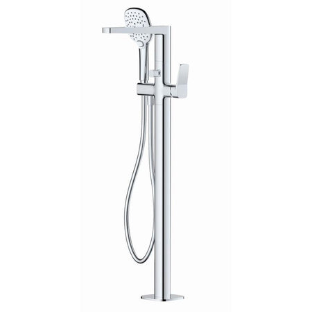 RAK Ceramics Petit Square Floorstanding Bath Shower Mixer (1 size, Chrome) - Brand New Bathrooms