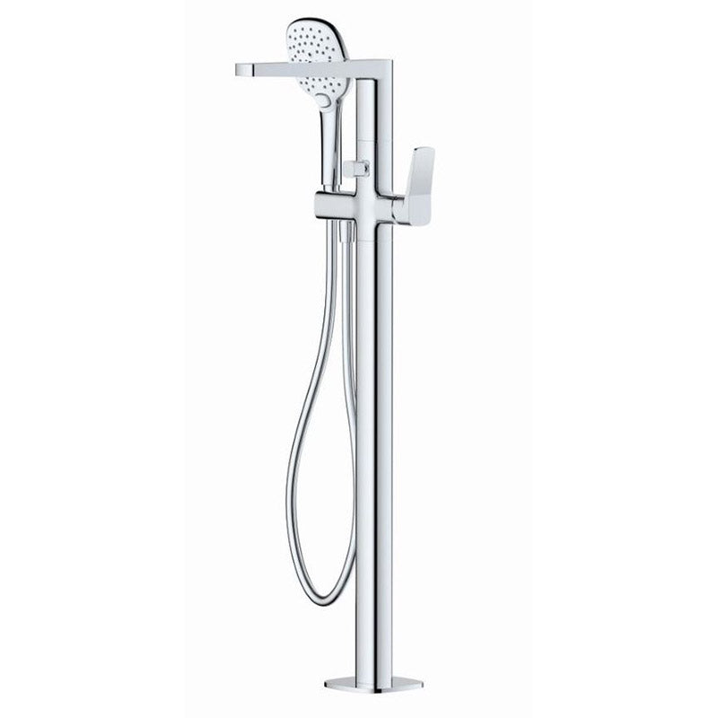 RAK Ceramics Petit Square Floorstanding Bath Shower Mixer (1 size, Chrome) - Brand New Bathrooms