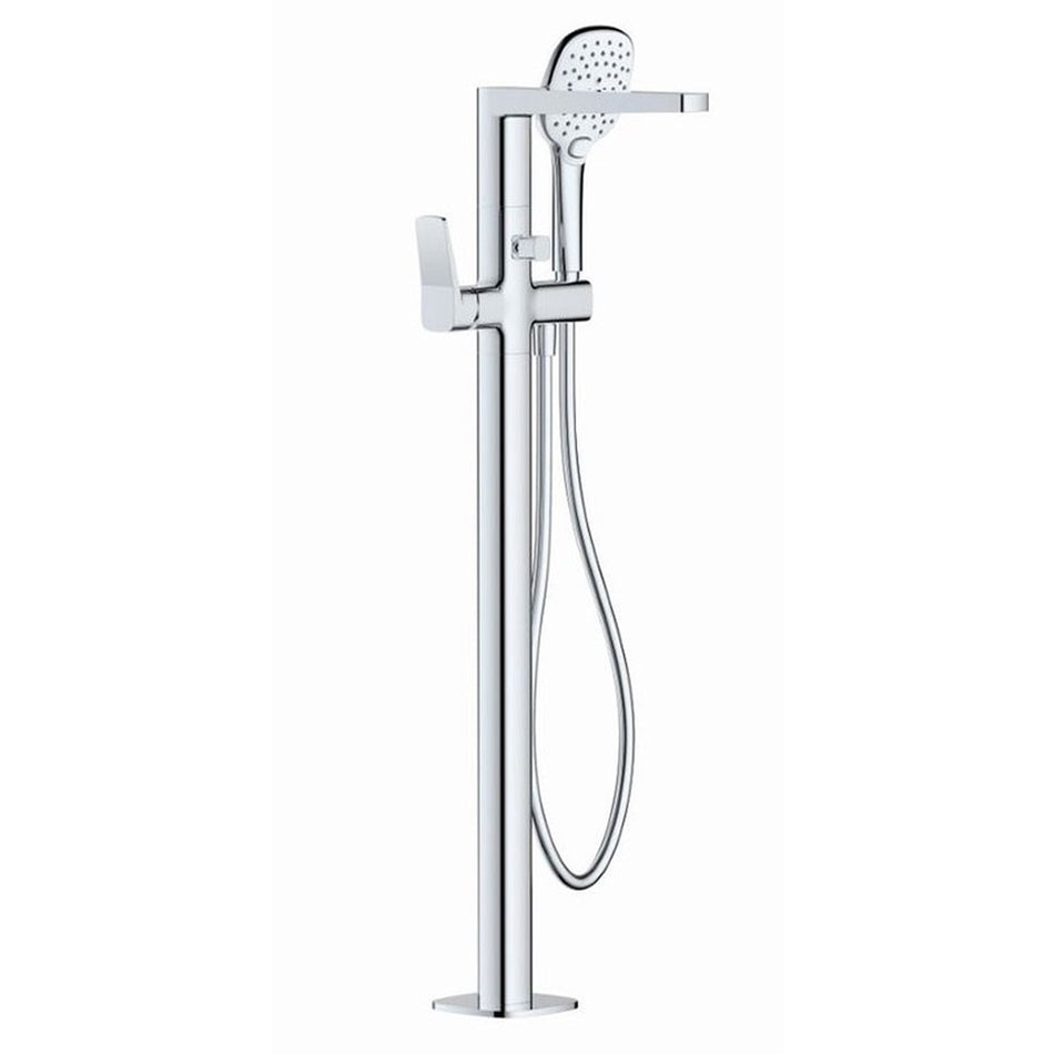 RAK Ceramics Petit Square Floorstanding Bath & Shower Mixer (1 size, Chrome)