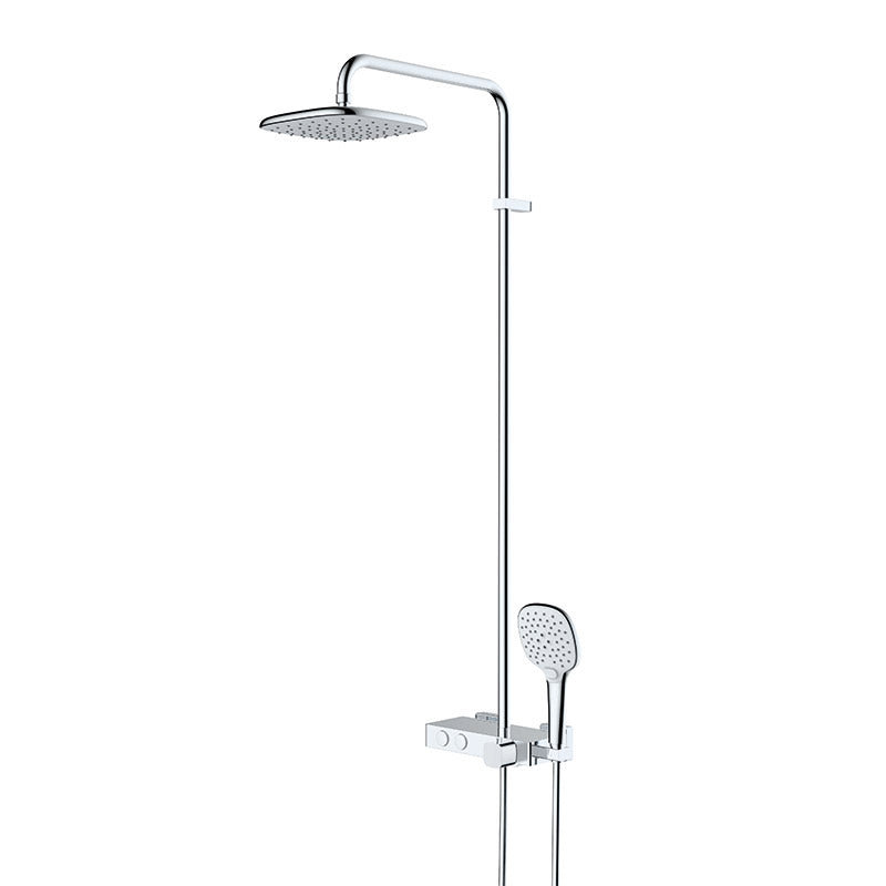 RAK Ceramics Petit Square Wall Mounted Shower Set (1 size, Chrome) - Brand New Bathrooms